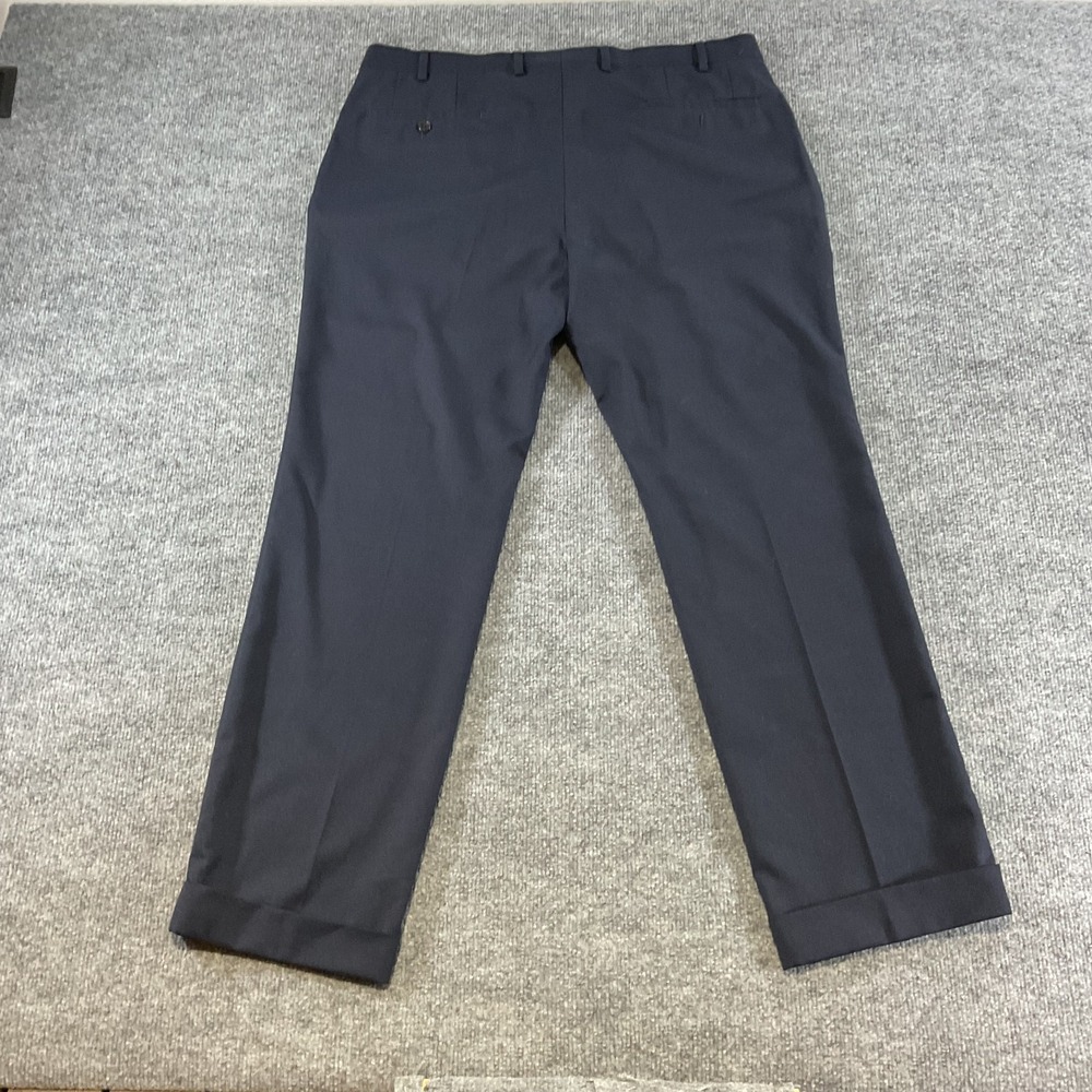 Lauren Ralph Lauren Dress Pants 36x30 Navy Pleated Cuffed Classic Fit Mens 36 30 - Picture 2 of 12